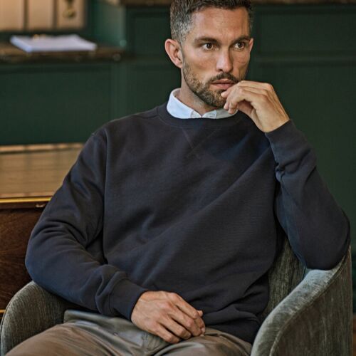 Ribbed interlock crew neck (5504) Thumbnail