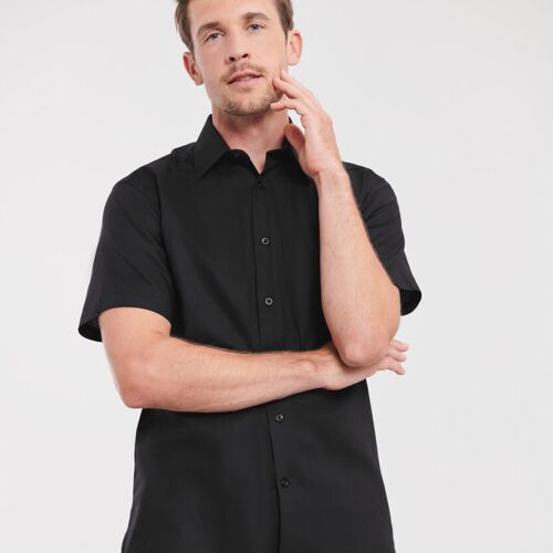 Short sleeve easycare tailored Oxford shirt Thumbnail