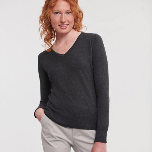 Women's v-neck knitted sweater Thumbnail