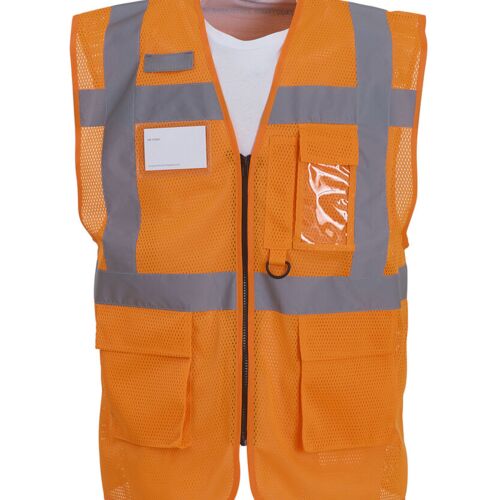 Hi-vis top cool open-mesh executive waistcoat (HVW820) Thumbnail