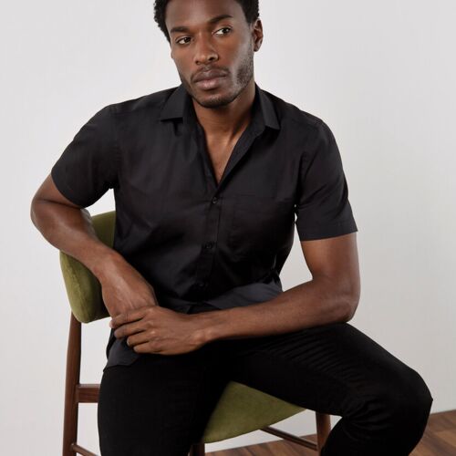 Poplin shirt short-sleeved (tailored fit) Thumbnail