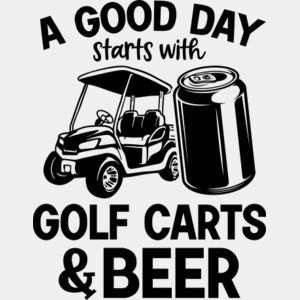 A Good Day Starts With Golf Carts And Beer SVG Thumbnail