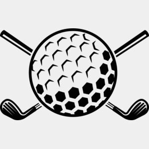 Golf Ball And Clubs SVG Thumbnail